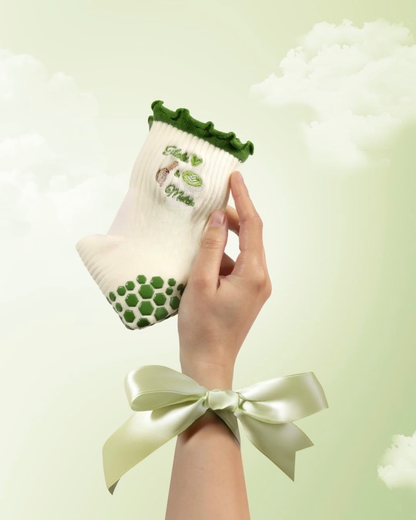 Pilates & Matcha Grip Socks 💚