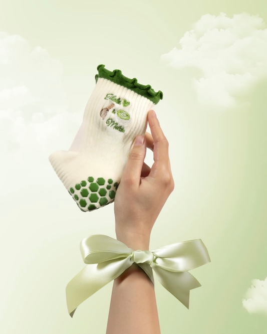 Pilates & Matcha Grip Socks 💚